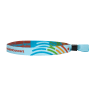 Custom Woven Cloth Wristbands with Flat One-Way Secure Locking - 