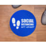 6ft Apart Round Social Distancing Stickers - Stay Apart