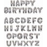 34 Inch Letter, Number, and Symbol Shaped Microfoil&reg; Balloons - Silver - Letter