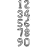 16 Inch Letter, Number, and Symbol Shaped Microfoil&reg; Balloons - Silver - Letter Balloons
