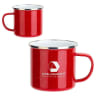 16 Oz Speckled Enamel Metal Mugs - Red - Metal Mugs
