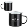 16 Oz Speckled Enamel Metal Mugs - Black - Mugs
