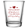 Clear Shot Glass_Red Imprint Color (Pre-Designed Template #115984) - Alcohol