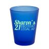 1.75 Oz Frosted Blue Shot Glass with Mint Imprint Color - Barwares