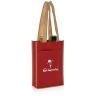 2 Burgundy Two Bottle Non-Woven Wine Bags - 