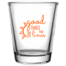 Clear Shot Glass_Orange Imprint Color (Pre-Designed Template #116513) - Barware