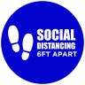 6ft Apart Round Social Distancing Stickers - Social Distancing