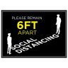 Remain 6ft Apart Social Distancing Stickers - Wall Stickers