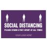 Social Distancing Rectangle Floor Stickers - 