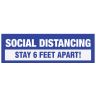 Stay Safe 6 Feet Apart Rectangle Floor Decals - 