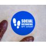6ft Apart Round Social Distancing Stickers - Wall Stickers