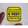 6ft Space Square Social Distancing Stickers - Stay Apart
