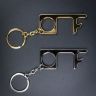 Touch Free Multi Functional Metal Keychains - Silver