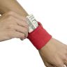 03. Zipper Sports Wristband Wallet Pouch Red - Sweatband