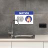 Employees Must Wash Hands Stickers - 6 Ft Social Distance