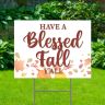 Have A Blessed Fall White Yard Signs - Thanksgiving