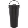 17 Oz. Laser Engraved Travel Coffee Tumblers With Handle Black - Stainless Steel