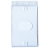 Vertical Hard Plastic Badge Holder with Slot - Back Side - 