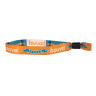 Custom Woven Cloth Wristbands with Barrel One - Way Secure Locking - 
