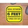 6ft Space Square Social Distancing Stickers - Social Distancing