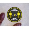 Distance Of 6ft Round Social Distancing Stickers - 6 Feet Social Distance