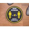 Distance Of 6ft Round Social Distancing Stickers - Floor Stickers