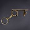Touch Free Multi Functional Metal Keychains - Gold