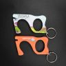 Full Color No Touch Acrylic Key Chain - Shape 2 - No Touch Multi Tool

