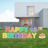01_Pre-Packaged Happy 13th Birthday Yard Letters - Birthday