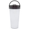17 Oz. Custom Printed Travel Coffee Tumblers With Handle White - Laser Engraved