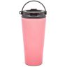 17 Oz. Custom Printed Travel Coffee Tumblers With Handle Pink - Laser Engraved
