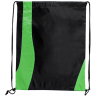 Black - Lime Green - Drawstring Bags