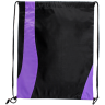 Black - Purple - Drawstring Bags