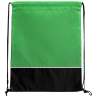 Black - Lime Green - Custom Drawstring Bags