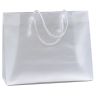Scorpio Cotton Handle Frosted Plastic Shopping Bags - 