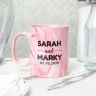 11oz Marble Coffee Mugs - Pink - Mugs
