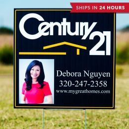 50 18x24 Full Color Yard Signs Custom Double Sided 