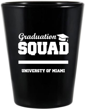 Personalized Graduation Squad Black Shot Glasses