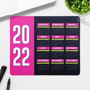 Custom Fluorescent Neon Calendar Rectangle Mouse Pads