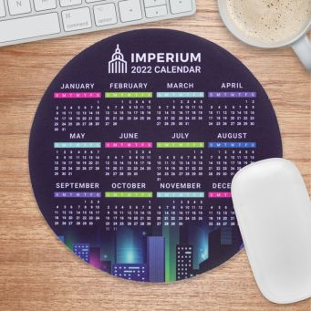Custom Full Color Calendar Circle Mouse Pads