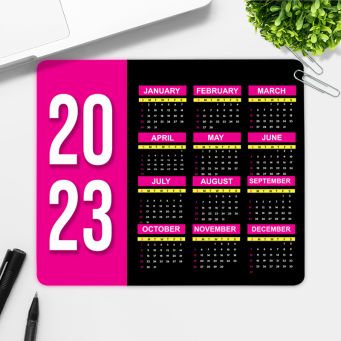Custom Fluorescent Neon Calendar Rectangle Mouse Pads