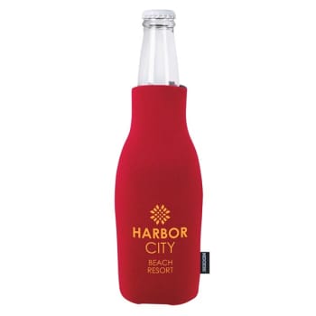 Zip-Up Bottle Koozie® Kooler with Opener