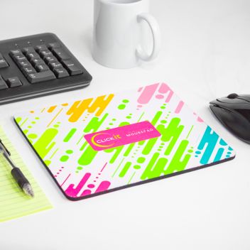 Fluorescent Neon Custom Printed Medium Mouse Pads