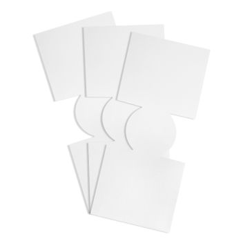Unsewn White Collapsible Coolies for Sublimation Printing - Pack of 10pcs