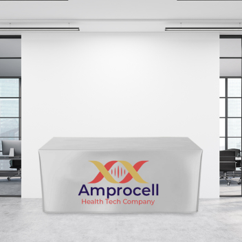 6FT Fitted Trade Show Table Cover - Full Color Imprint