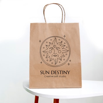 8 x 10 Inch Custom Paper Shopping Bag With Handles