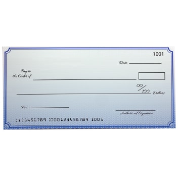 Custom Economy Big Checks 18 x 36 Inch