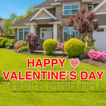 Pre-Packaged Happy Valentines Day Yard Letters