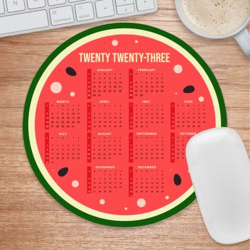 Full Color Calendar Circle Mouse Pads