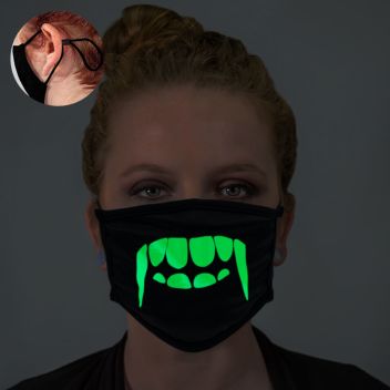 Vampire Teeth Glow In The Dark Face Mask
